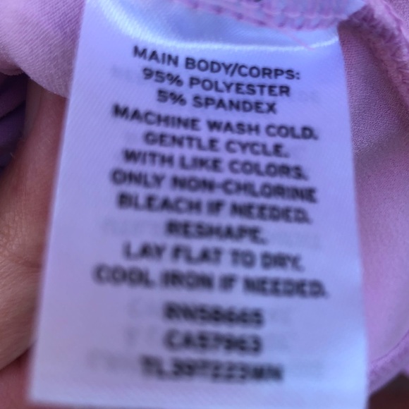 LEITH 3X Pink Tank Top Slinky Sexy Layer Crop Shelf Bra Liner Pullover Lavender - Picture 5 of 5